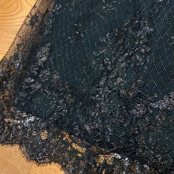 Vintage Paule Vasseur Floral mesh overlay skirt Made in France - Picture 2 of 4